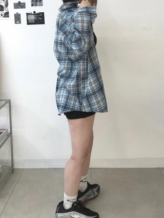 Nari Vintage Check Oversized Shirt