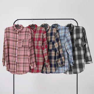 Nari Vintage Check Oversized Shirt