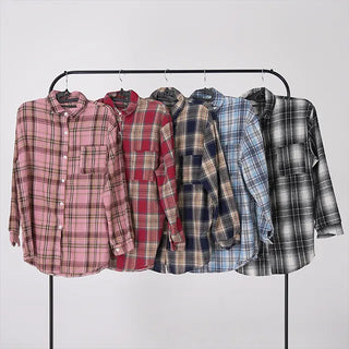 Nari Vintage Check Oversized Shirt