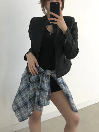 Nari Vintage Check Oversized Shirt