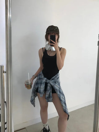 Nari Vintage Check Oversized Shirt