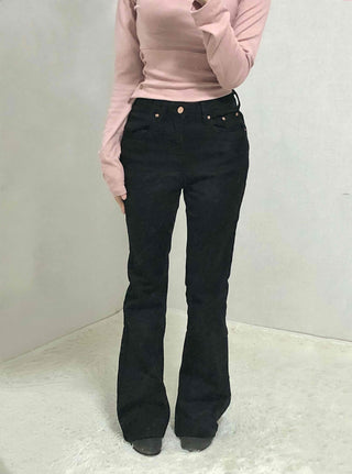 Basic Standard Bootcut Long Denim Pants