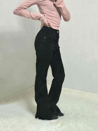 Basic Standard Bootcut Long Denim Pants