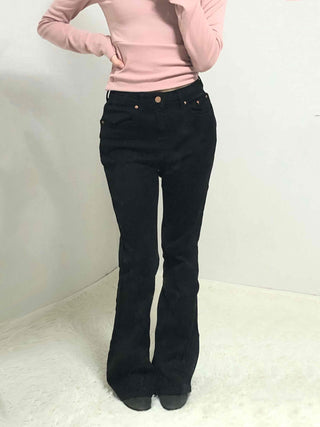 Basic Standard Bootcut Long Denim Pants