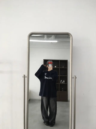 Saro Loose Fit Lettering Long Sleeve Tee