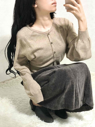 Soft Daily Round Neck Loose Fit Knit Cardigan