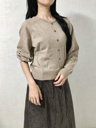Soft Daily Round Neck Loose Fit Knit Cardigan