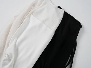 Neru See-through Ribbon Shirred Top