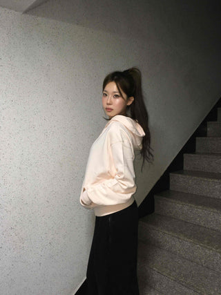 Delicate Fit See-through Zip-Up Hoodie