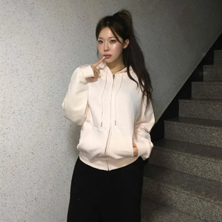 Delicate Fit See-through Zip-Up Hoodie