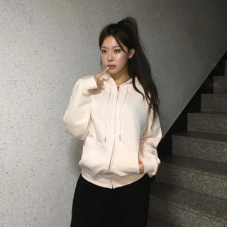 Delicate Fit See-through Zip-Up Hoodie