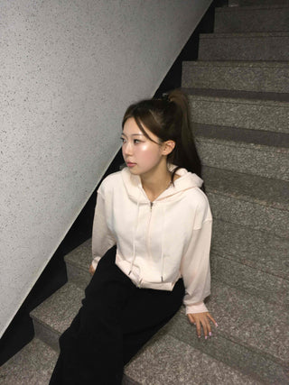 Delicate Fit See-through Zip-Up Hoodie
