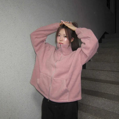 Cozy Puff Oversized Fleece Zip-up