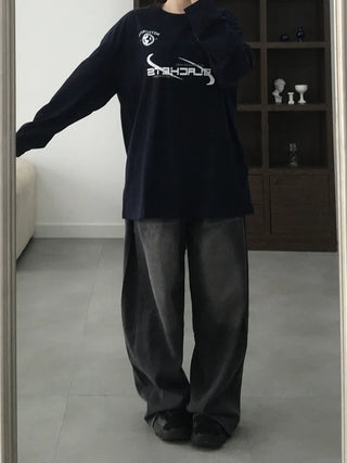Jami Balloon Wide Elastic Long Denim Pants