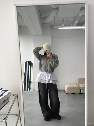 Jami Balloon Wide Elastic Long Denim Pants