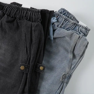 Jami Balloon Wide Elastic Long Denim Pants
