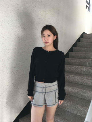 Classic V-Neck Bolero Short Knit Cardigan