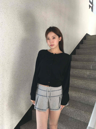 Classic V-Neck Bolero Short Knit Cardigan
