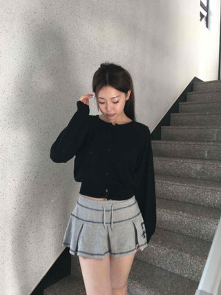 Classic V-Neck Bolero Short Knit Cardigan