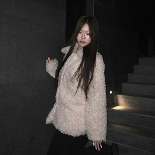 Soft Sherpa Oversized Shearling Coat