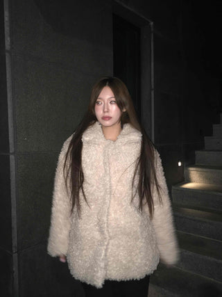 Soft Sherpa Oversized Shearling Coat