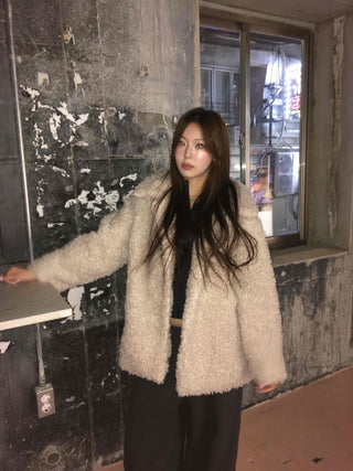 Soft Sherpa Oversized Shearling Coat