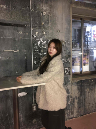 Soft Sherpa Oversized Shearling Coat