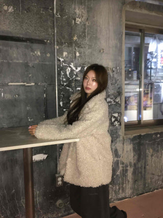 Soft Sherpa Oversized Shearling Coat