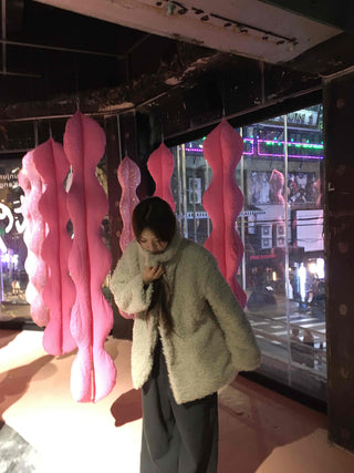 Soft Sherpa Oversized Shearling Coat