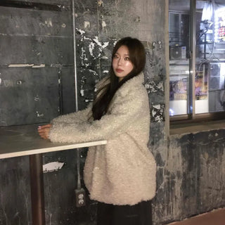 Soft Sherpa Oversized Shearling Coat