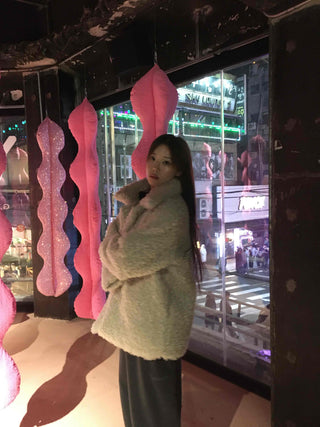 Soft Sherpa Oversized Shearling Coat