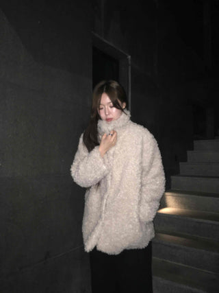 Soft Sherpa Oversized Shearling Coat