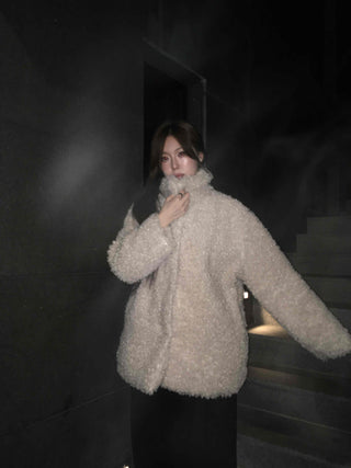 Soft Sherpa Oversized Shearling Coat