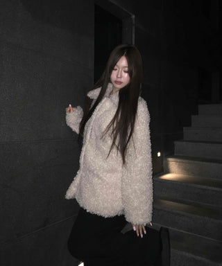 Soft Sherpa Oversized Shearling Coat