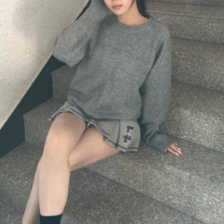 Heavy Oversized Raglan Neckline Loose Knit