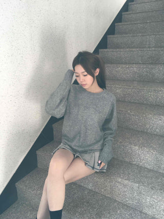 Heavy Oversized Raglan Neckline Loose Knit