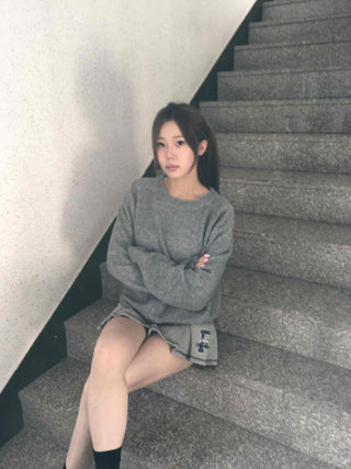 Heavy Oversized Raglan Neckline Loose Knit