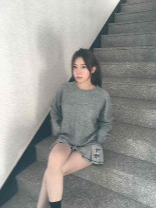 Heavy Oversized Raglan Neckline Loose Knit
