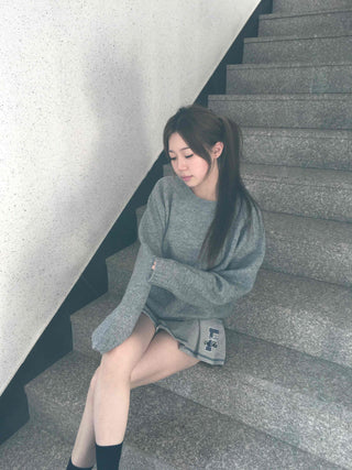 Heavy Oversized Raglan Neckline Loose Knit
