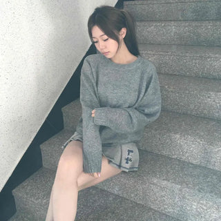 Heavy Oversized Raglan Neckline Loose Knit