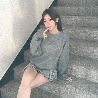 Heavy Oversized Raglan Neckline Loose Knit