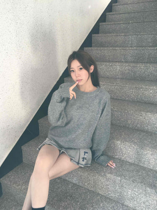Heavy Oversized Raglan Neckline Loose Knit