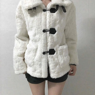 Shearling Toggle Button Medium Jacket