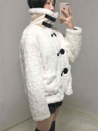 Shearling Toggle Button Medium Jacket