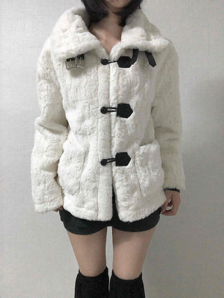Shearling Toggle Button Medium Jacket