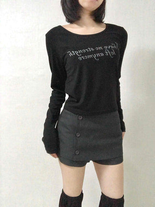 Chic Front Button Wrap Mini Skirt