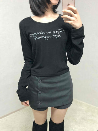 Chic Front Button Wrap Mini Skirt