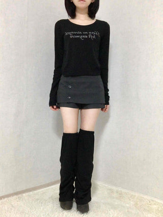 Chic Front Button Wrap Mini Skirt