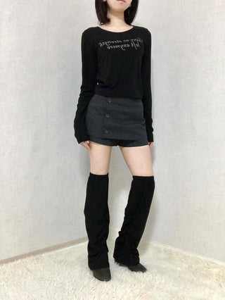 Chic Front Button Wrap Mini Skirt
