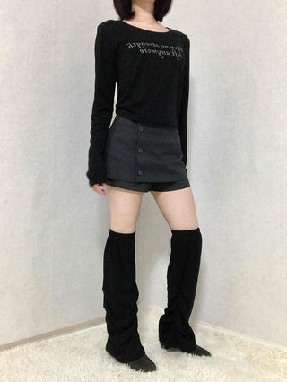 Chic Front Button Wrap Mini Skirt